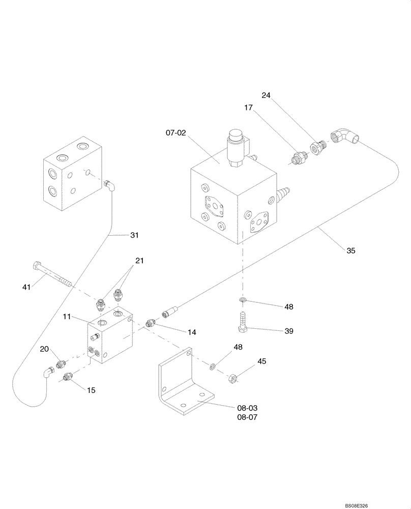 Схема запчастей Case SV210 - (07-02[02]) - HYDRAULIC HIGH TRACTION ANTI-SLIP (GROUP 319) (ND139576) (07) - BRAKES