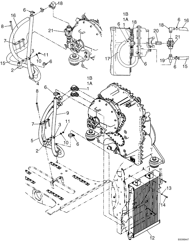 Схема запчастей Case 821E - (06-02) - HYDRAULICS - TRANSMISSION (06) - POWER TRAIN