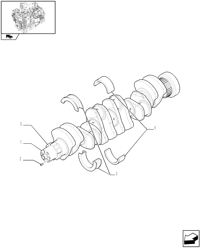 Схема запчастей Case F4DFE613C A005 - (10.103.01) - CRANKSHAFT (10) - ENGINE