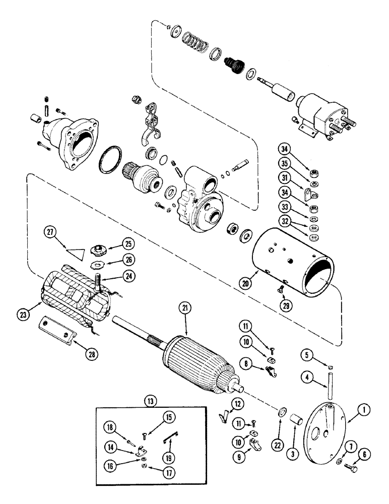 Схема запчастей Case W14 - (112) - R26136 STARTER (04) - ELECTRICAL SYSTEMS