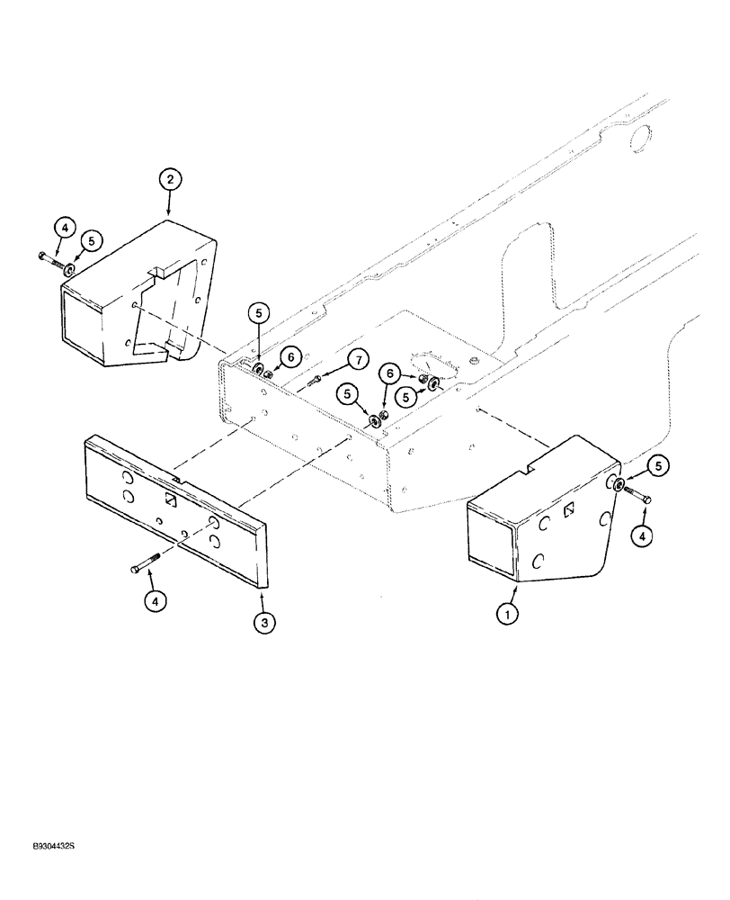 Схема запчастей Case 921 - (9-016) - COUNTERWEIGHTS, 3235 POUND TOTAL WEIGHT (09) - CHASSIS/ATTACHMENTS