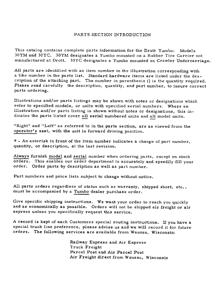 Схема запчастей Case 30YM - (006) - PARTS SECTION INTRODUCTION (00) - GENERAL