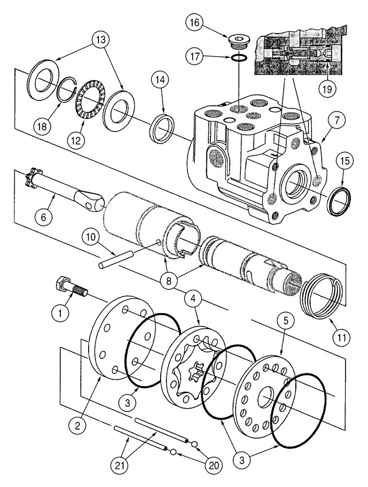 Схема запчастей Case 721D - (05-02) - VALVE ASSY - STEERING CONTROL (05) - STEERING