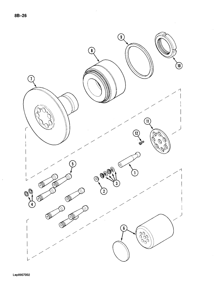 Схема запчастей Case 688 - (8B-26) - ROTARY GROUP (08) - HYDRAULICS