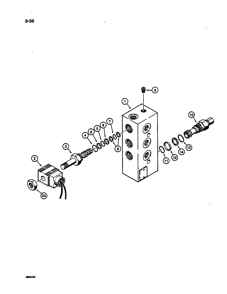 Схема запчастей Case 1187C - (8-56) - SOLENOID CONTROL VALVE (08) - HYDRAULICS