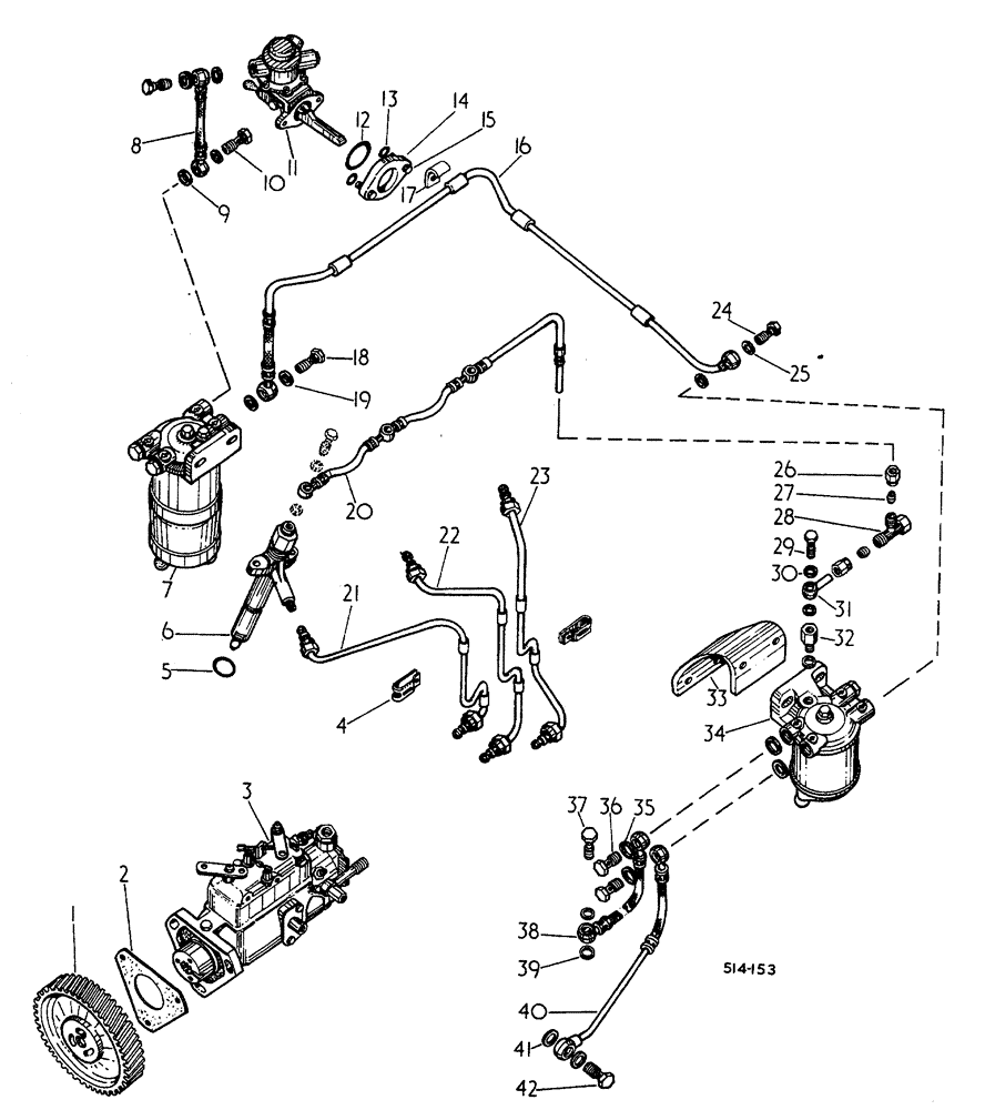 Схема запчастей Case 3400 - (116) - FUEL INJECTION PUMP (10) - ENGINE