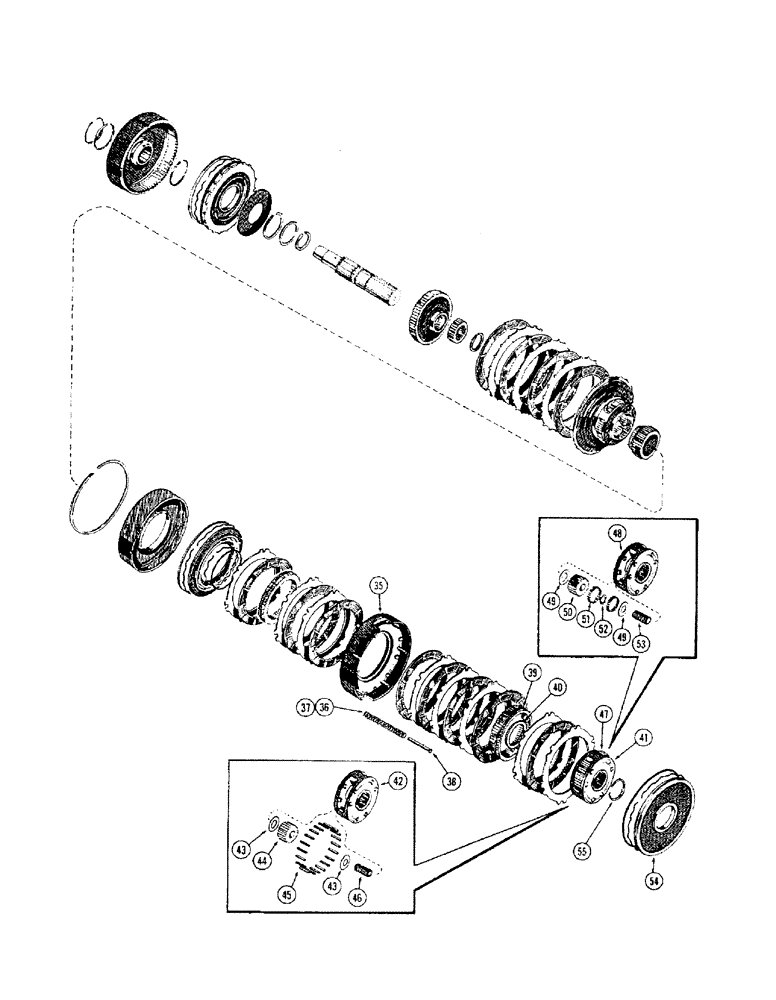 Схема запчастей Case W12 - (120) - INTER.-HI-LOW PLANETARY-CLUTCH (CONT) (06) - POWER TRAIN