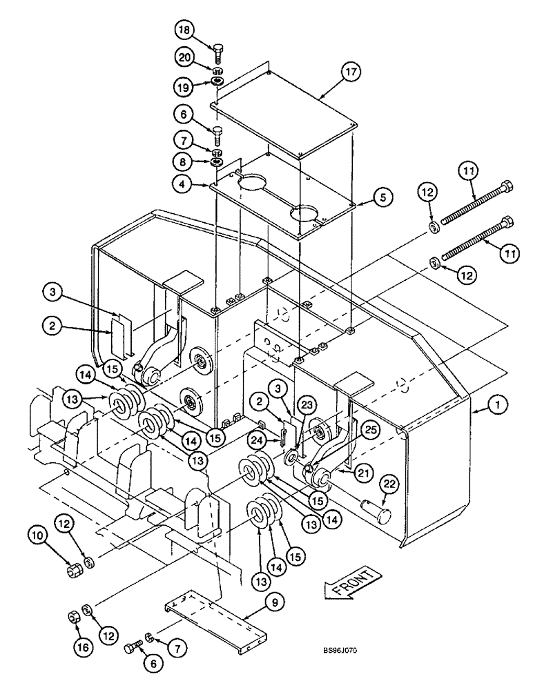 Схема запчастей Case 9060B - (9-010) - COUNTERWEIGHT (09) - CHASSIS