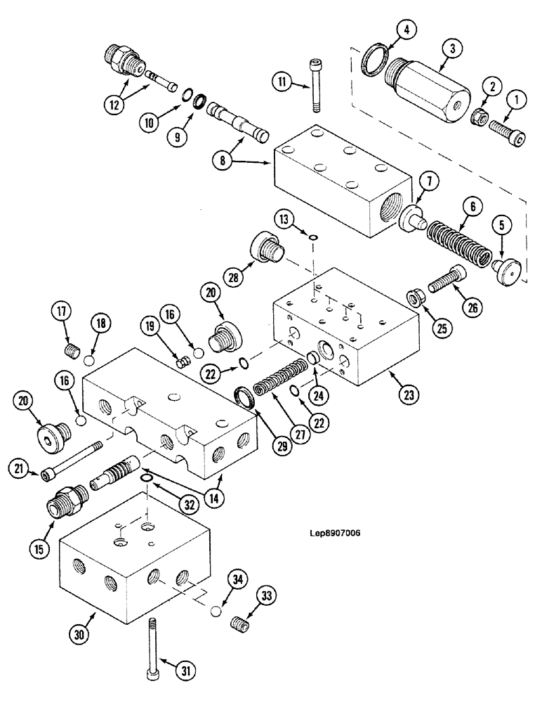 Схема запчастей Case 688C - (8D-18) - COUNTER ROTATION VALVE, (-10669) (07) - HYDRAULIC SYSTEM