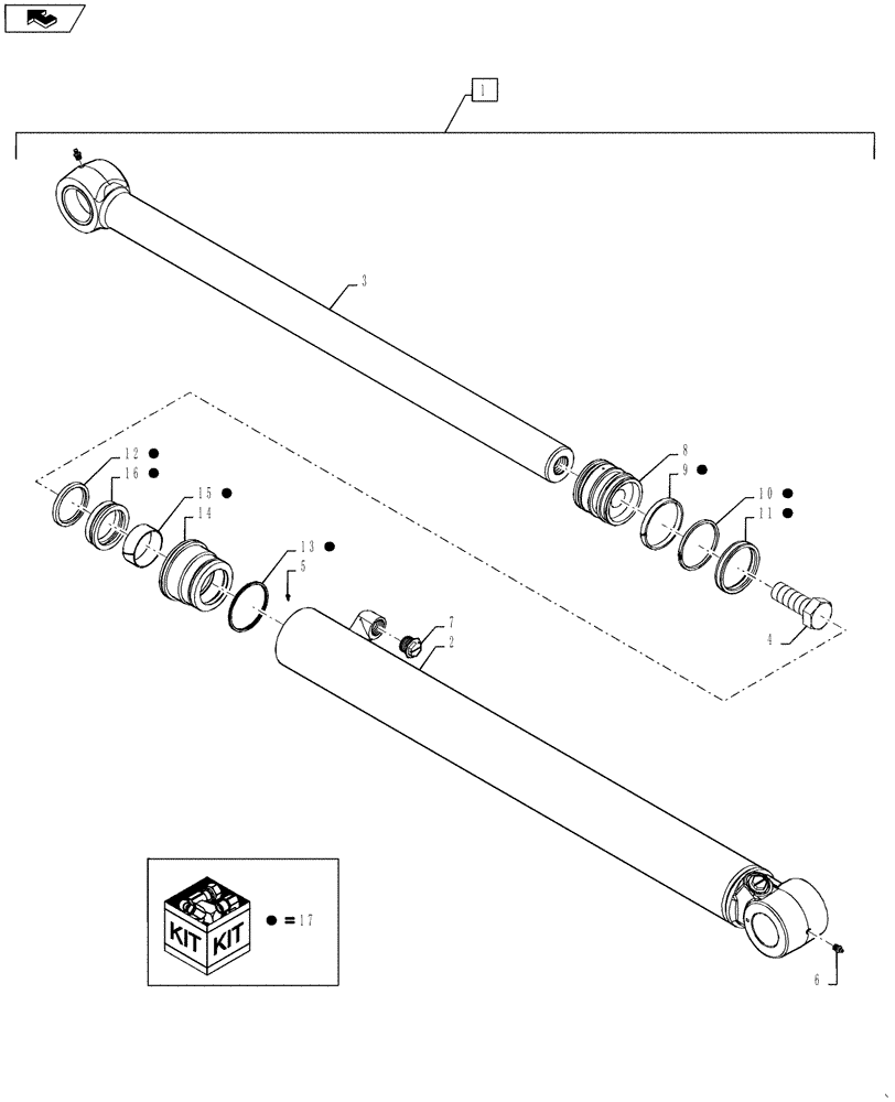 Схема запчастей Case 580SN WT - (35.730.03[02]) - CYLINDER - BACKHOE BOOM (580SN, 580SN WT) (35) - HYDRAULIC SYSTEMS