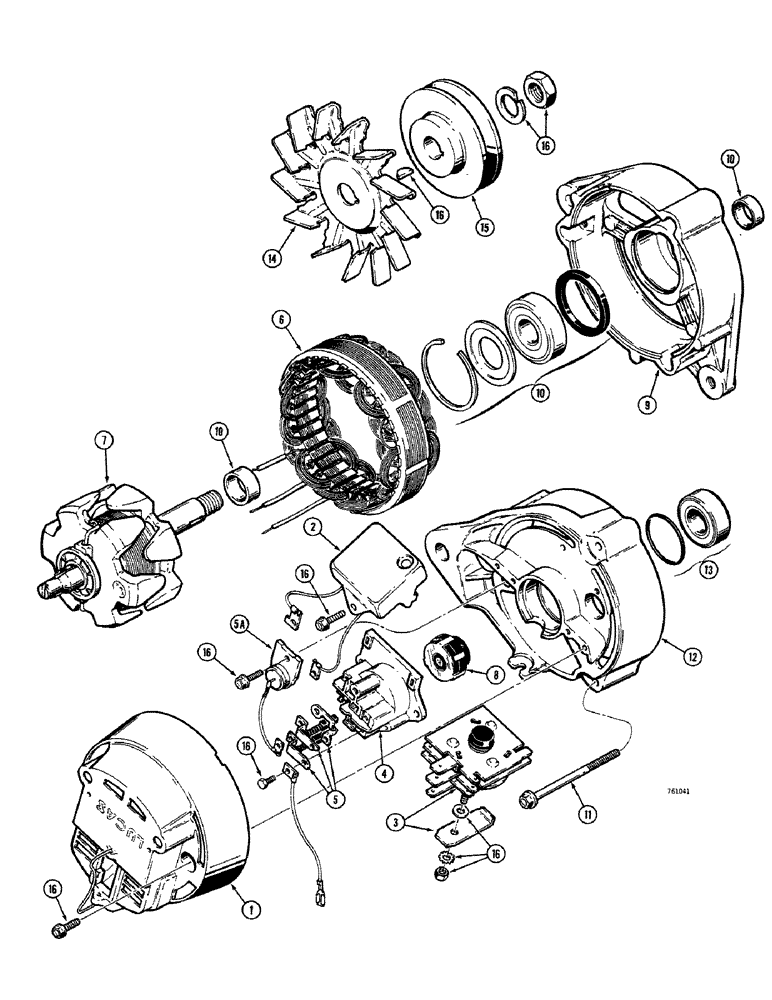 Схема запчастей Case 380CK - (103A) - K925009 ALTERNATOR 