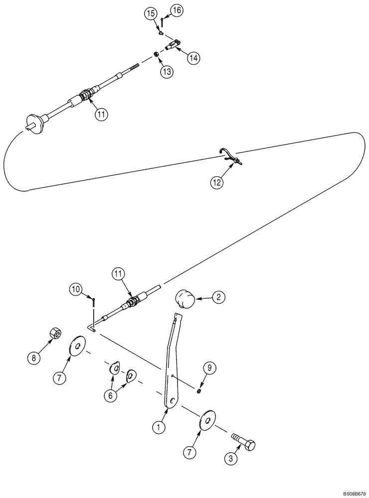 Схема запчастей Case 570MXT - (03-02) - CONTROLS - THROTTLE, HAND (03) - FUEL SYSTEM