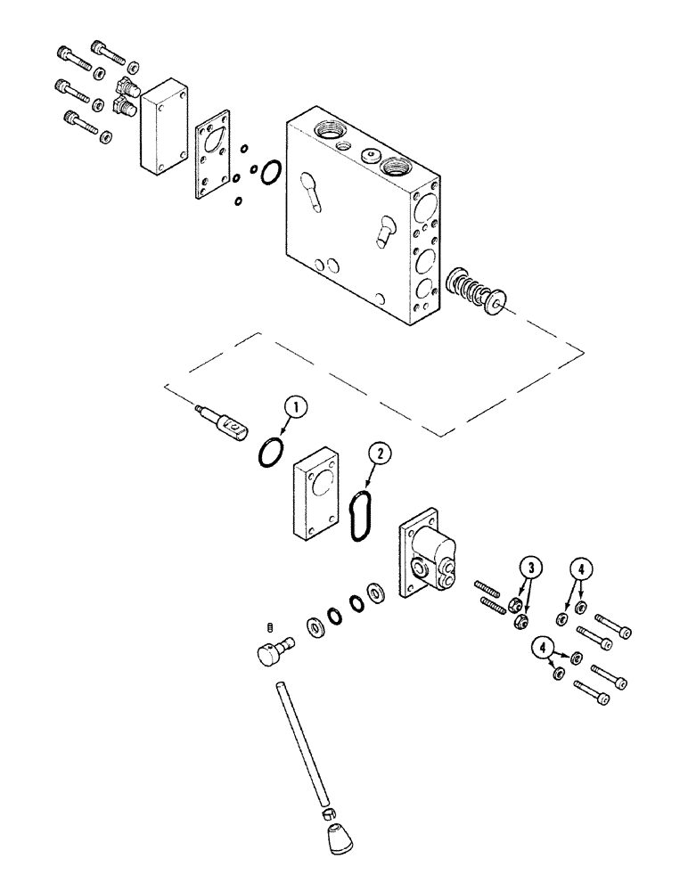 Схема запчастей Case 580SK - (8-242) - CONTROL VALVE MECHANICAL (PVG60), PRESTIGE VERSION (08) - HYDRAULICS