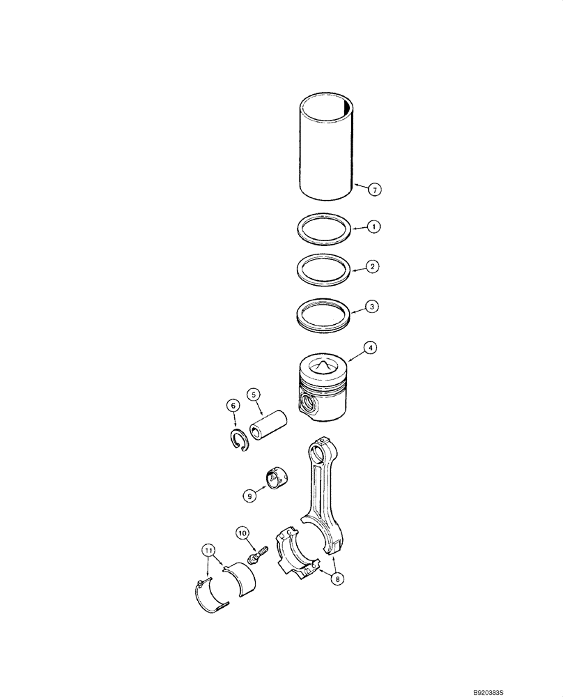 Схема запчастей Case 1840 - (02-31) - PISTONS - CONNECTING RODS, 4-390 ENGINE (02) - ENGINE