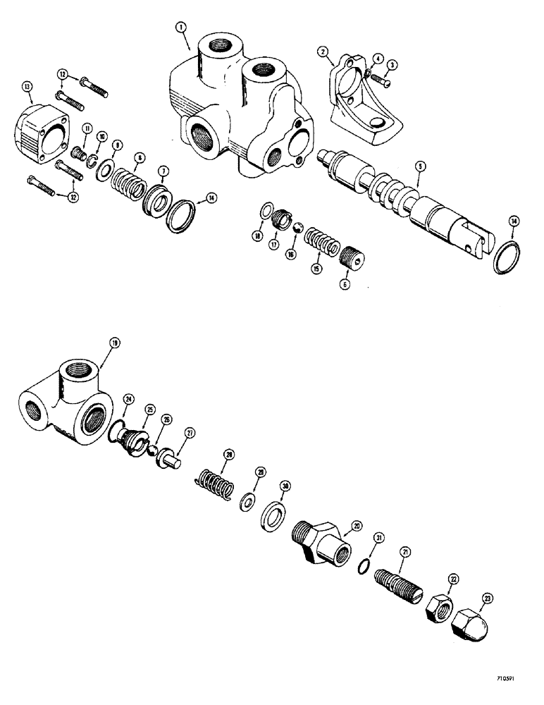 Схема запчастей Case 1500-SERIES - (080) - VARIABLE SPEED CONTROL VALVE (35) - HYDRAULIC SYSTEMS