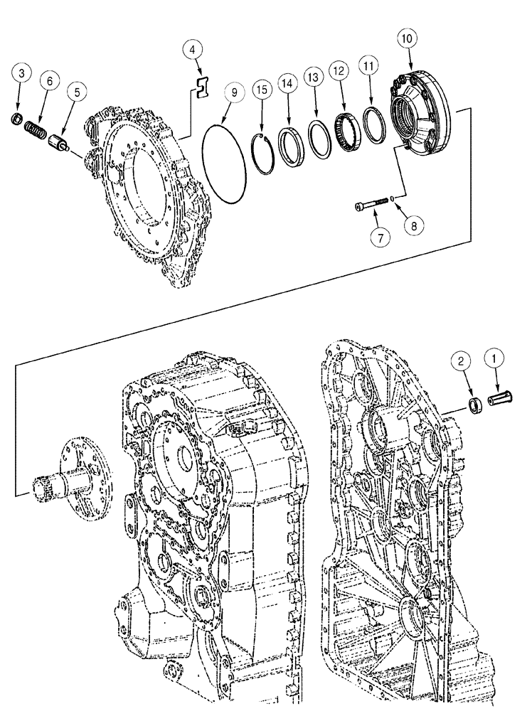 Схема запчастей Case 621C - (06-056) - TRANSMISSION VALVE, REGULATOR AND OIL PUMP (06) - POWER TRAIN