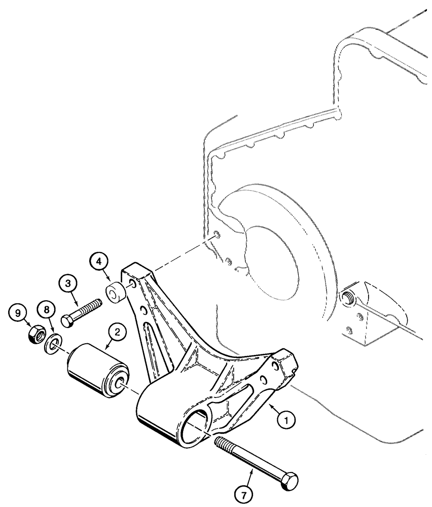 Схема запчастей Case 821C - (02-01) - MOUNT, ENGINE (02) - ENGINE