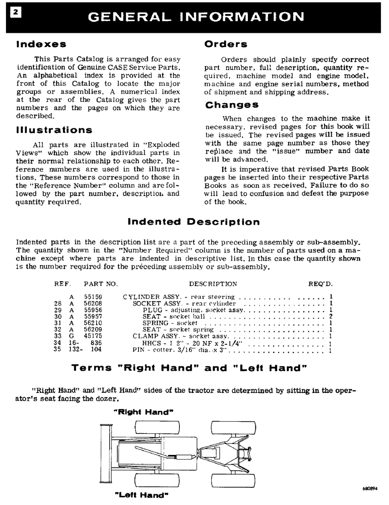 Схема запчастей Case 400C - (002) - GENERAL INFORMATION (00) - PICTORIAL INDEX