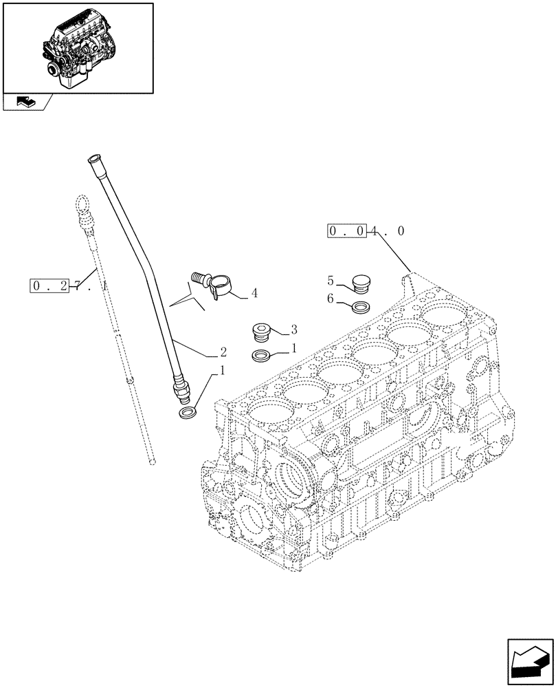 Схема запчастей Case F3BE0684J E902 - (0.27.0) - OIL LEVEL CHECK (504088835 - 504236504) 