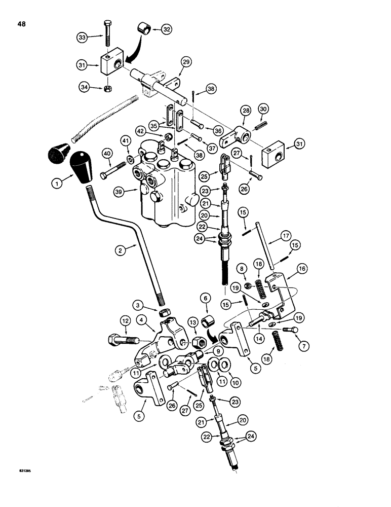 Схема запчастей Case SD100 - (048) - STEERING CONTROLS (41) - STEERING