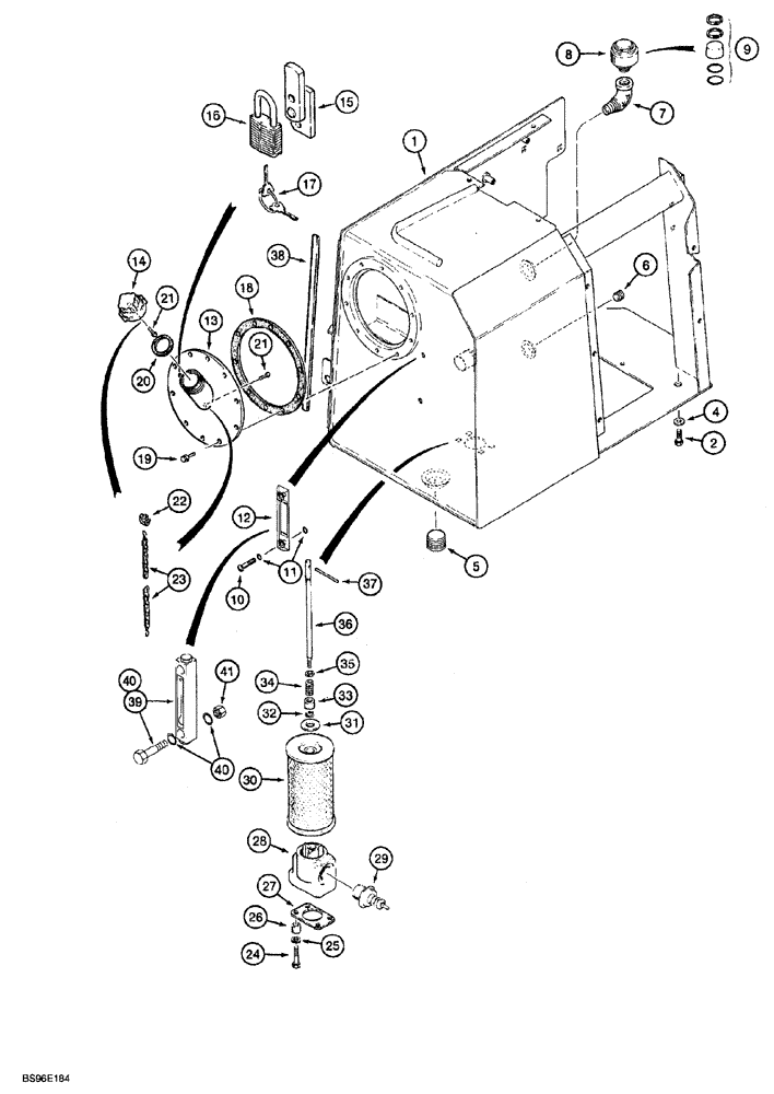 Схема запчастей Case 850G - (8-02) - HYDRAULIC RESERVOIR (07) - HYDRAULIC SYSTEM