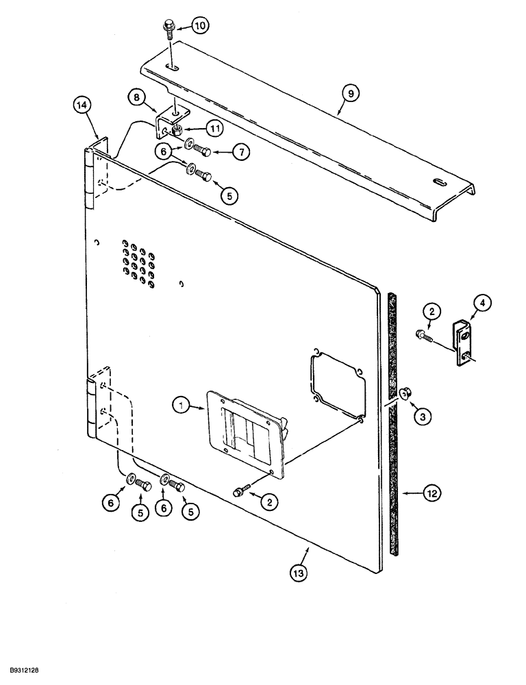 Схема запчастей Case 850G - (9-22) - REAR ACCESS COVER (05) - UPPERSTRUCTURE CHASSIS