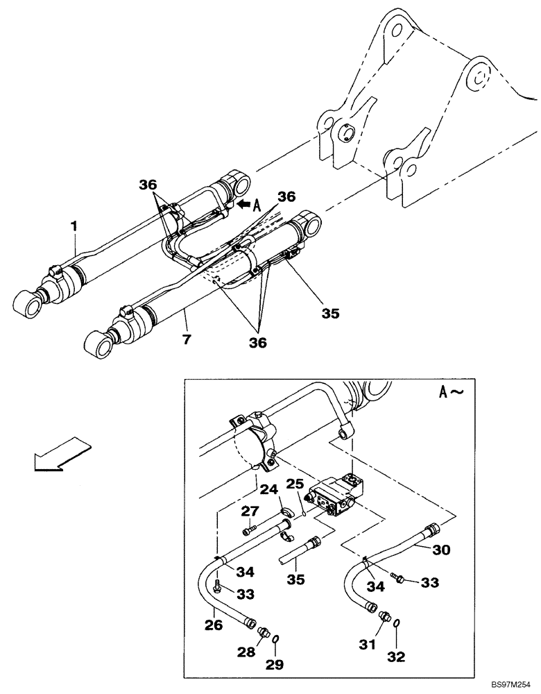 Схема запчастей Case CX135SR - (08-68) - HYDRAULICS - BOOM CYLINDER, MODELS WITH LOAD HOLD (08) - HYDRAULICS