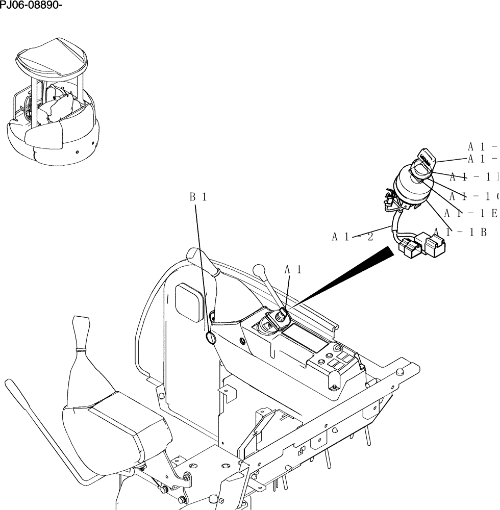 Схема запчастей Case CX50B - (263-17[1]) - KEY ASSY (55) - ELECTRICAL SYSTEMS