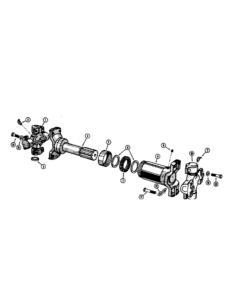 Схема запчастей Case W8E - (216[1]) - A19078 FRONT AXLE DRIVE SHAFT (06) - POWER TRAIN