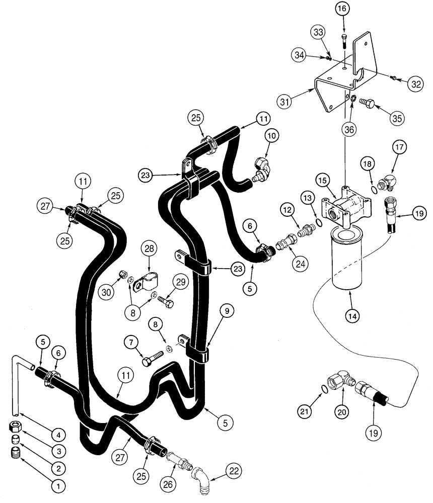 Схема запчастей Case 921C - (03-05) - FUEL LINES - FILTER, FUEL (03) - FUEL SYSTEM