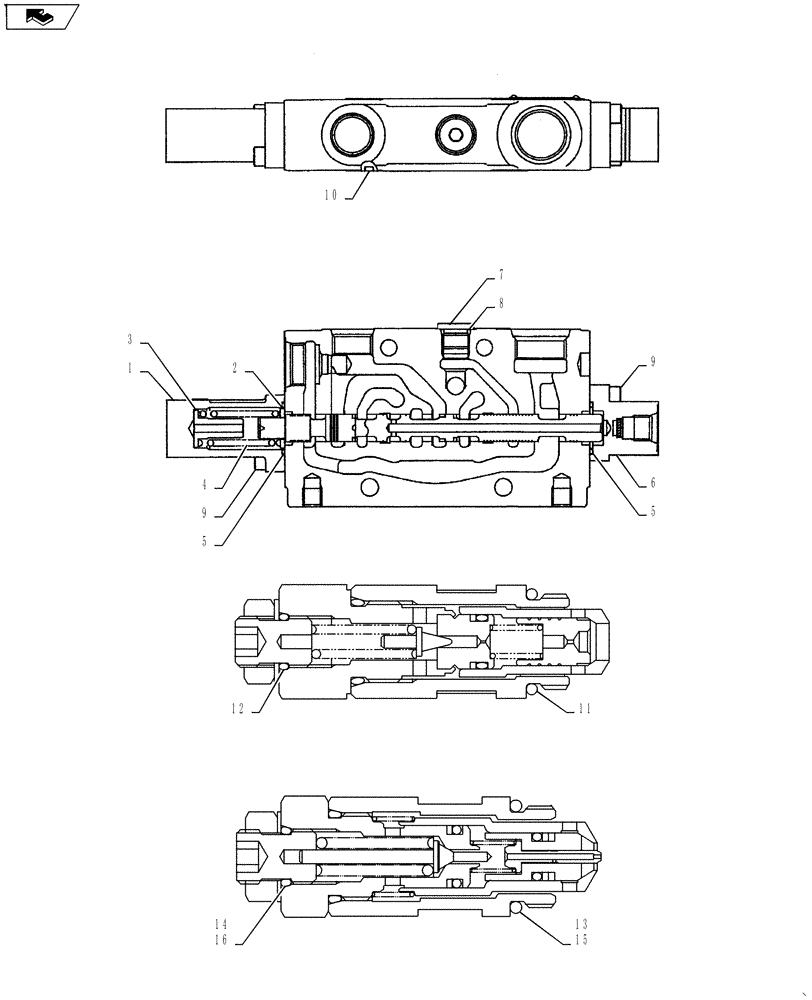 Схема запчастей Case CX55BMSR - (01-018[08]) - VALVE INSTALL (35) - HYDRAULIC SYSTEMS