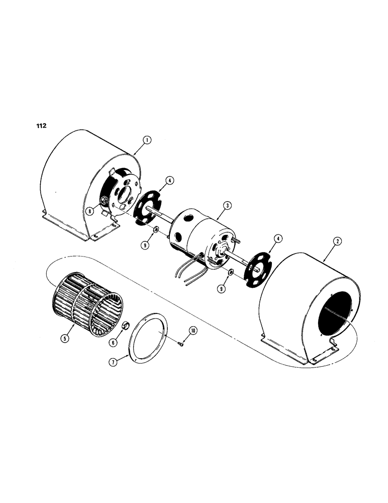 Схема запчастей Case W24B - (112) - D71529 BLOWER (04) - ELECTRICAL SYSTEMS