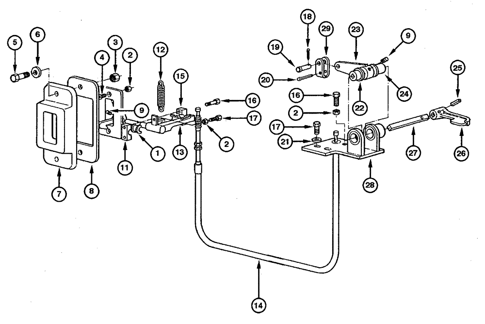 Схема запчастей Case 865 - (09.29[00]) - CAB - DOOR LOCK (09) - CHASSIS