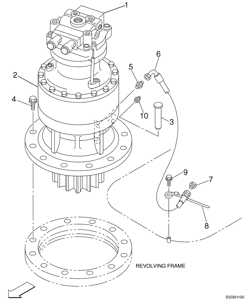 Схема запчастей Case CX210LR - (08-35) - MOUNTING - SWING MOTOR, PIN DAC0721101 - DAC0721171 (08) - HYDRAULICS