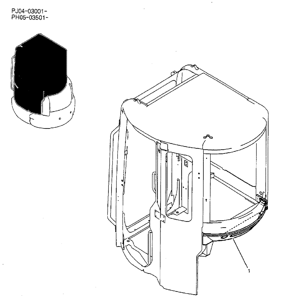 Схема запчастей Case CX50B - (06-007) - CAB INSTAL (COOLER) P/N PW02C00037F1 OPTIONAL PARTS