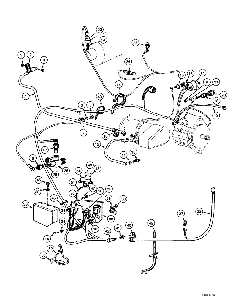 Схема запчастей Case 885 - (04.10[00]) - ELECTRIC SYSTEM - ENGINE (04) - ELECTRICAL SYSTEMS