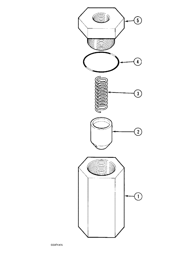 Схема запчастей Case 170C - (8-154) - CHECK VALVE (08) - HYDRAULICS