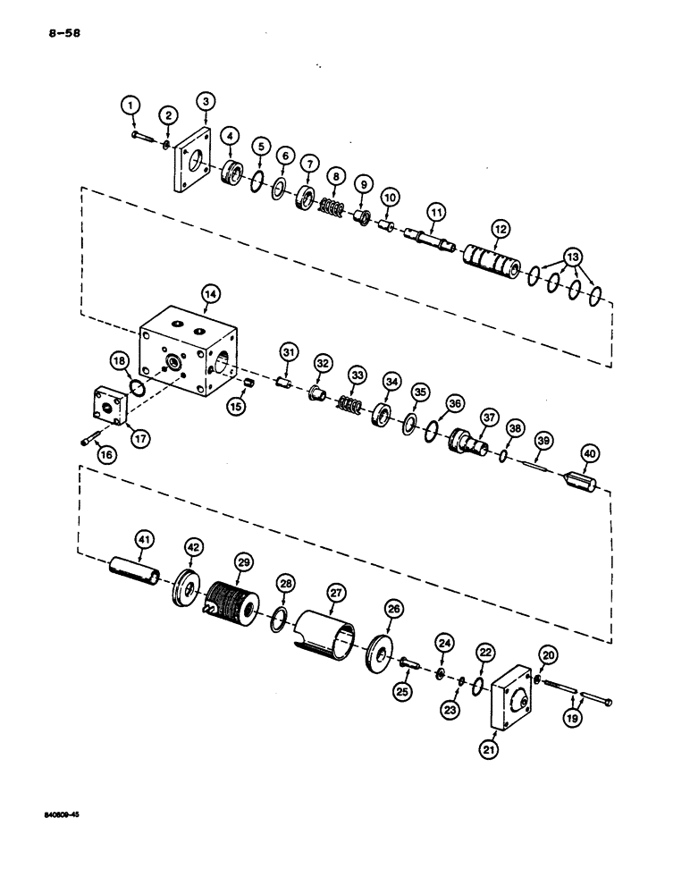 Схема запчастей Case 1187C - (8-58) - SOLENOID VALVE, USED ON MODELS WITH COLLECTOR (08) - HYDRAULICS