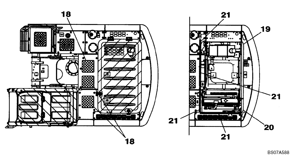 Схема запчастей Case CX210B - (09-47) - DECALS (09) - CHASSIS/ATTACHMENTS