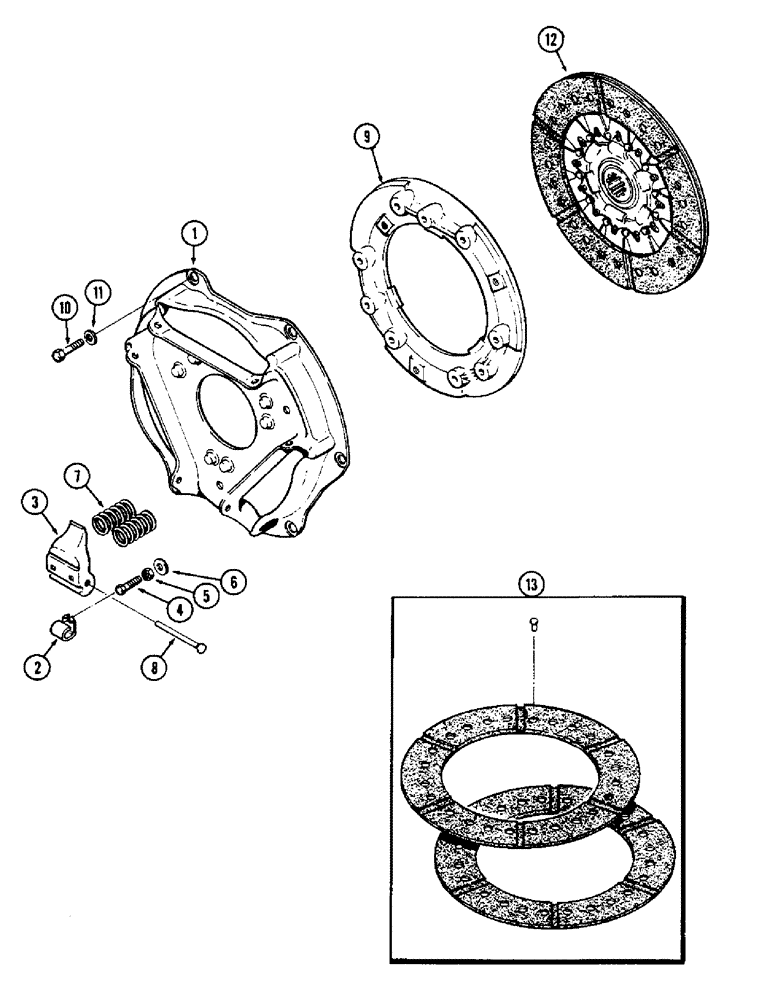 Схема запчастей Case 310G - (098) - CLUTCH (03) - TRANSMISSION