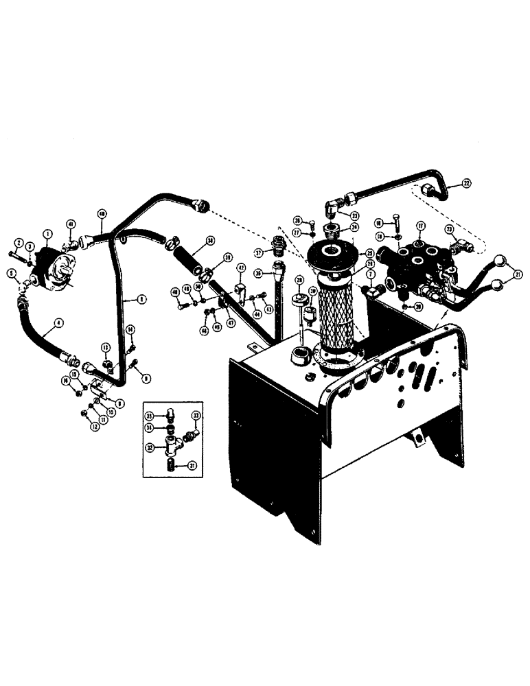 Схема запчастей Case 310C - (082) - BASIC TRACTOR HYDRAULICS (07) - HYDRAULIC SYSTEM