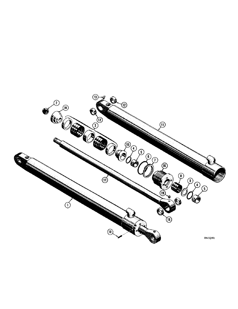 Схема запчастей Case 420C - (306[1]) - D27752 HYDRAULIC CROWD CYLINDER (07) - HYDRAULIC SYSTEM