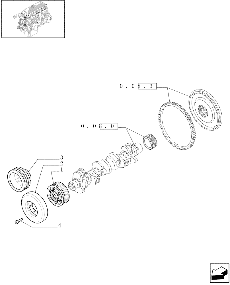 Схема запчастей Case F3AE0684G B001 - (0.08.4[01]) - DAMPER (500387418) 