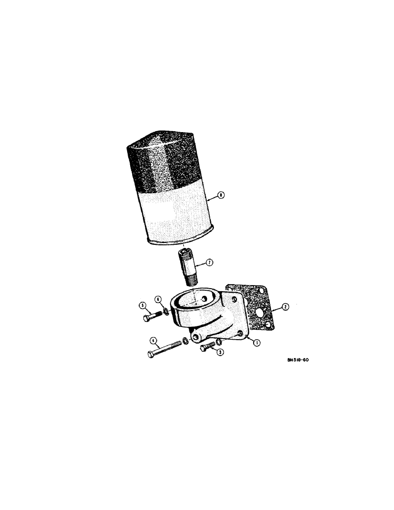 Схема запчастей Case 420B - (018[1]) - OIL FILTER (01) - ENGINE