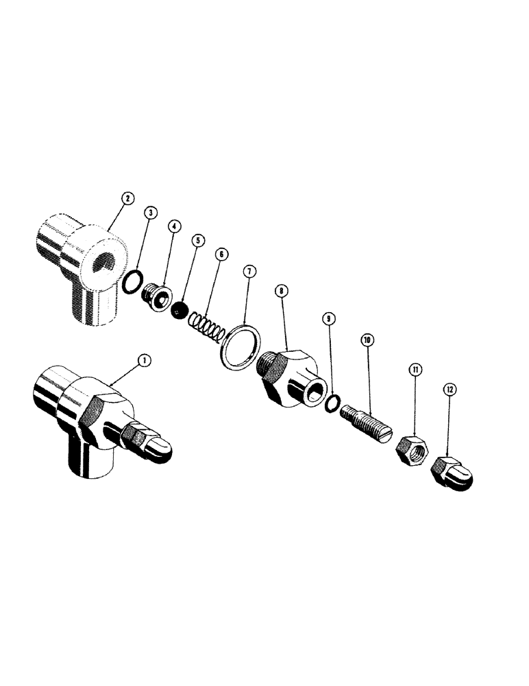 Схема запчастей Case 800 - (282[1]) - RELIEF VALVE ASSY, BODY, GASKETS, SEALS (07) - HYDRAULIC SYSTEM