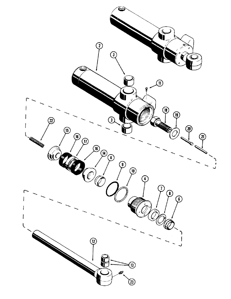 Схема запчастей Case 680CK - (304) - D45303 & D45304 BACKHOE SWING CYLINDERS (35) - HYDRAULIC SYSTEMS