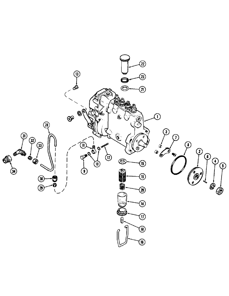 Схема запчастей Case 780 - (084) - INJECTION PUMP, 336BDT TURBOCHARGED ENGINES, WITH LUBE TUBE ON ENG SIDE OF PUMP (03) - FUEL SYSTEM