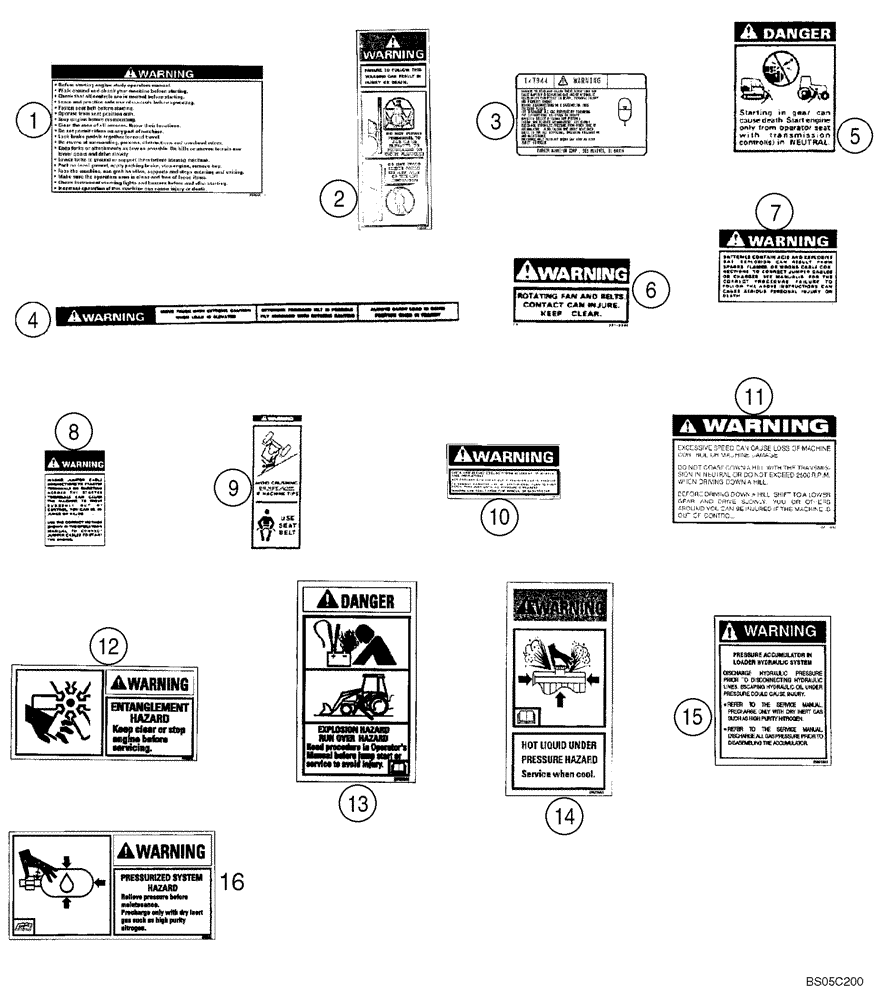 Схема запчастей Case 588G - (09-34) - DECALS - ENGLISH (09) - CHASSIS