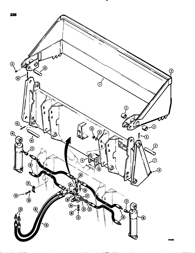 Схема запчастей Case 1845 - (236) - 4-IN-1 LOADER BUCKET (82) - FRONT LOADER & BUCKET