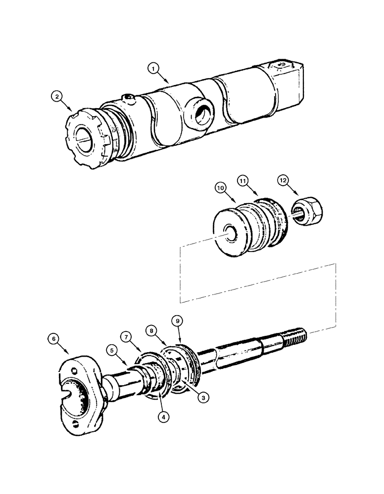 Схема запчастей Case 865 AWD - (08-136[01]) - CYLINDER - BLADE LIFT (08) - HYDRAULICS